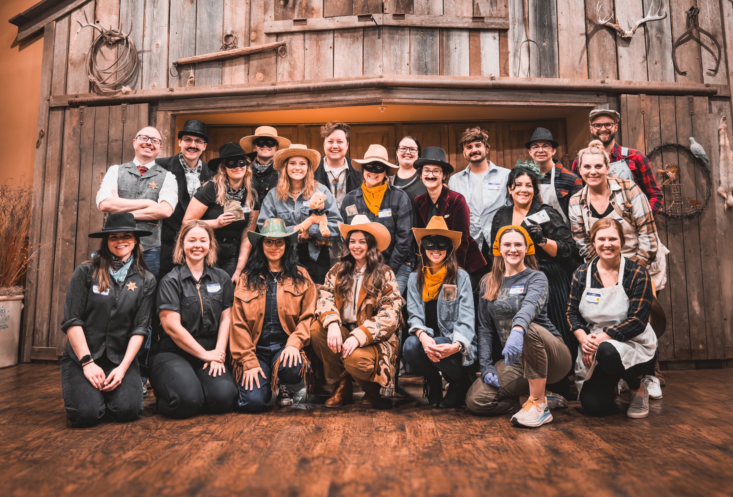 Lemonly team dressed in Western attire during 2024 company retreat