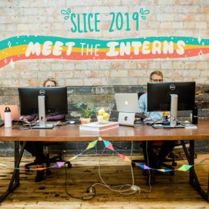 2019 interns at Lemonly desk