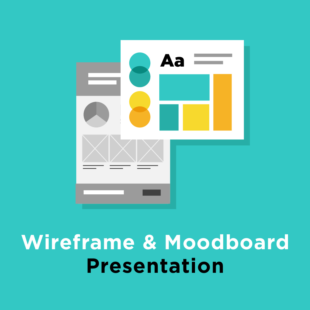 wireframe and moodboard presentation