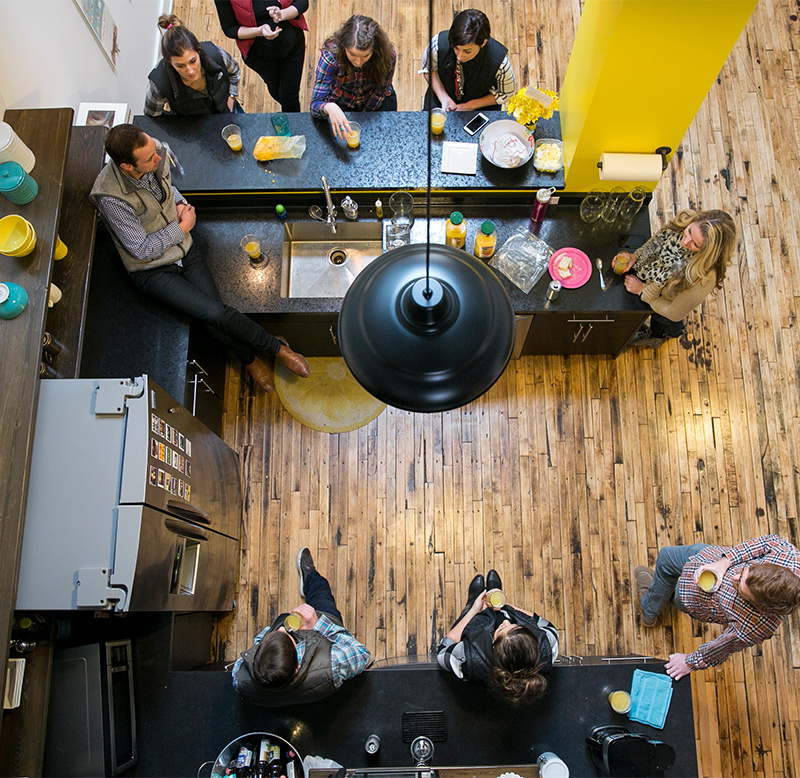 Lemonly kitchen gathering