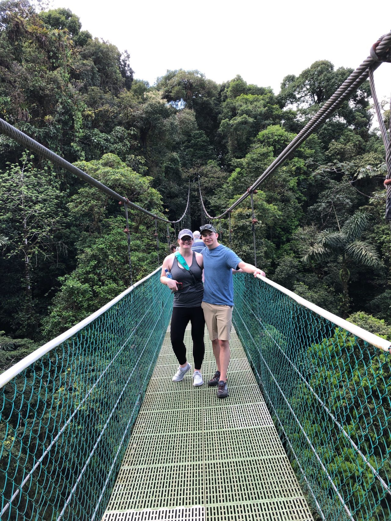 Brett and his wife on a bridge in Costa Rica