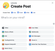"Create Post" screenshot from Facebook for business