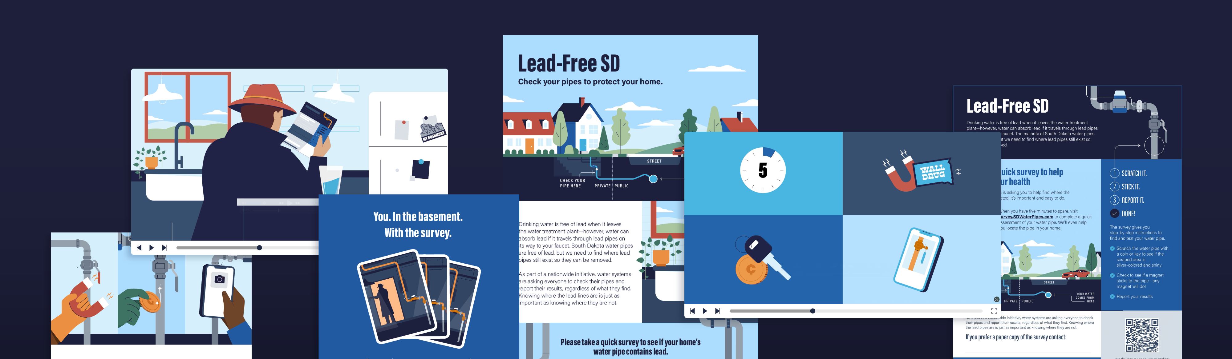 Collage of Bartlett & West campaign materials designed by Lemonly