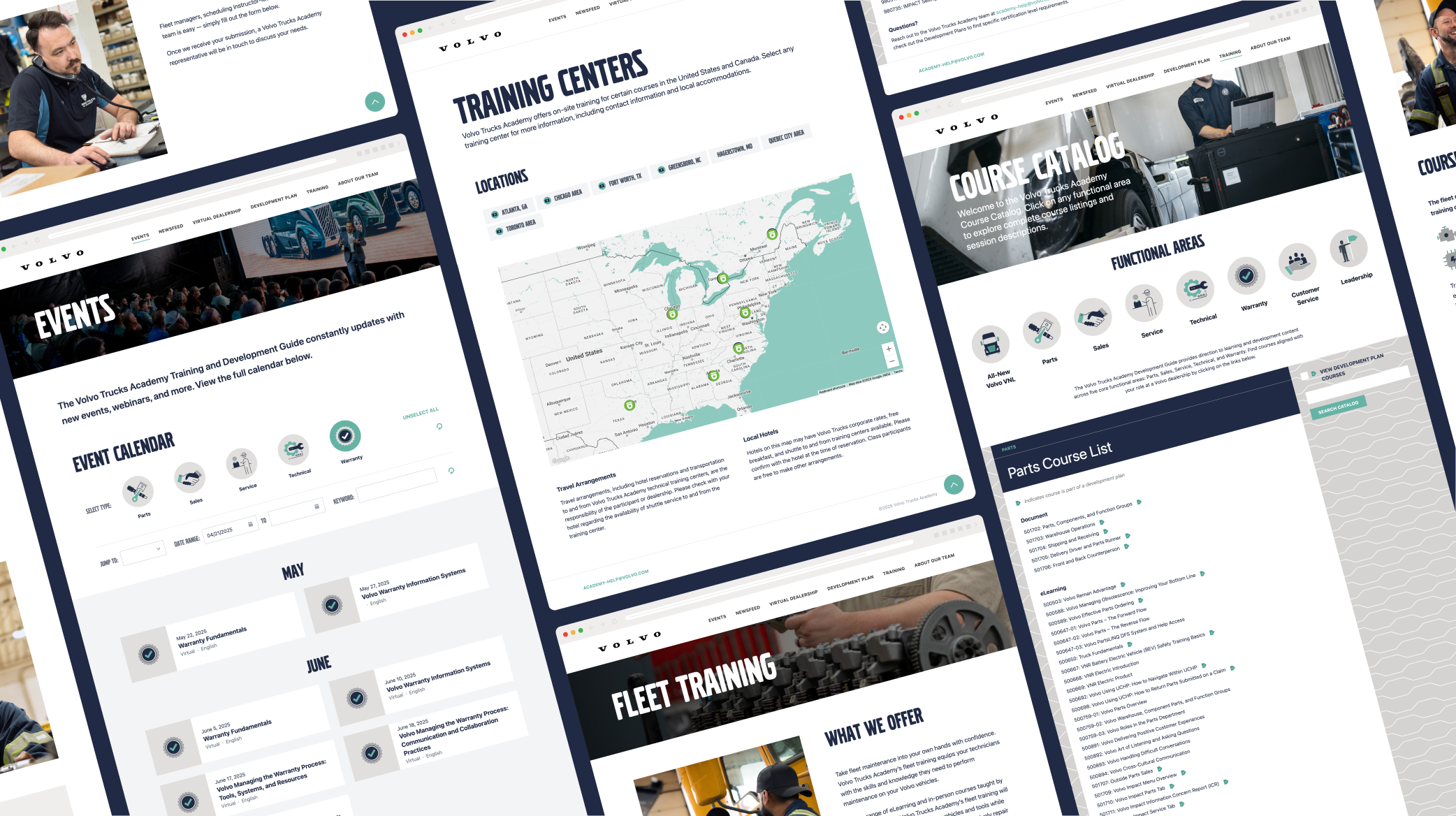Preview of Volvo Training & Development Guide web pages designed by Lemonly