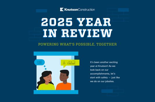 Knutson Construction - 2025 Year In Review Infographic