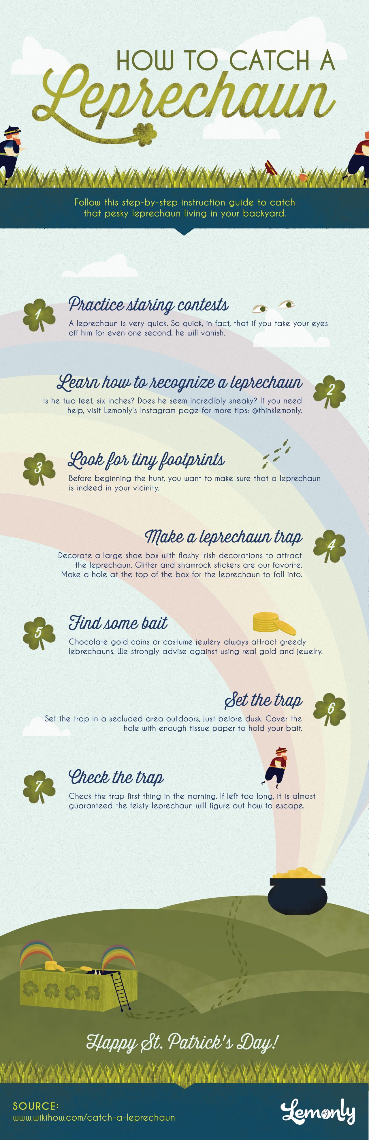 How to Catch a Leprechaun Infographic | Lemonly