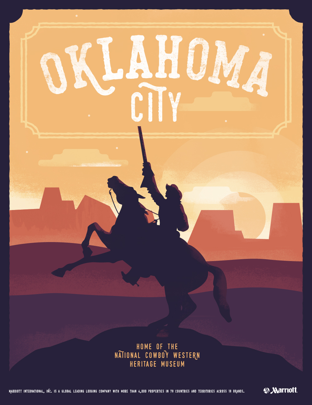 Oklahoma City Cowboy Heritage Museum Poster - Marriott
