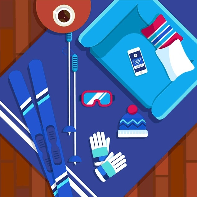 Late Checkout Rewards Animation - Ski Version