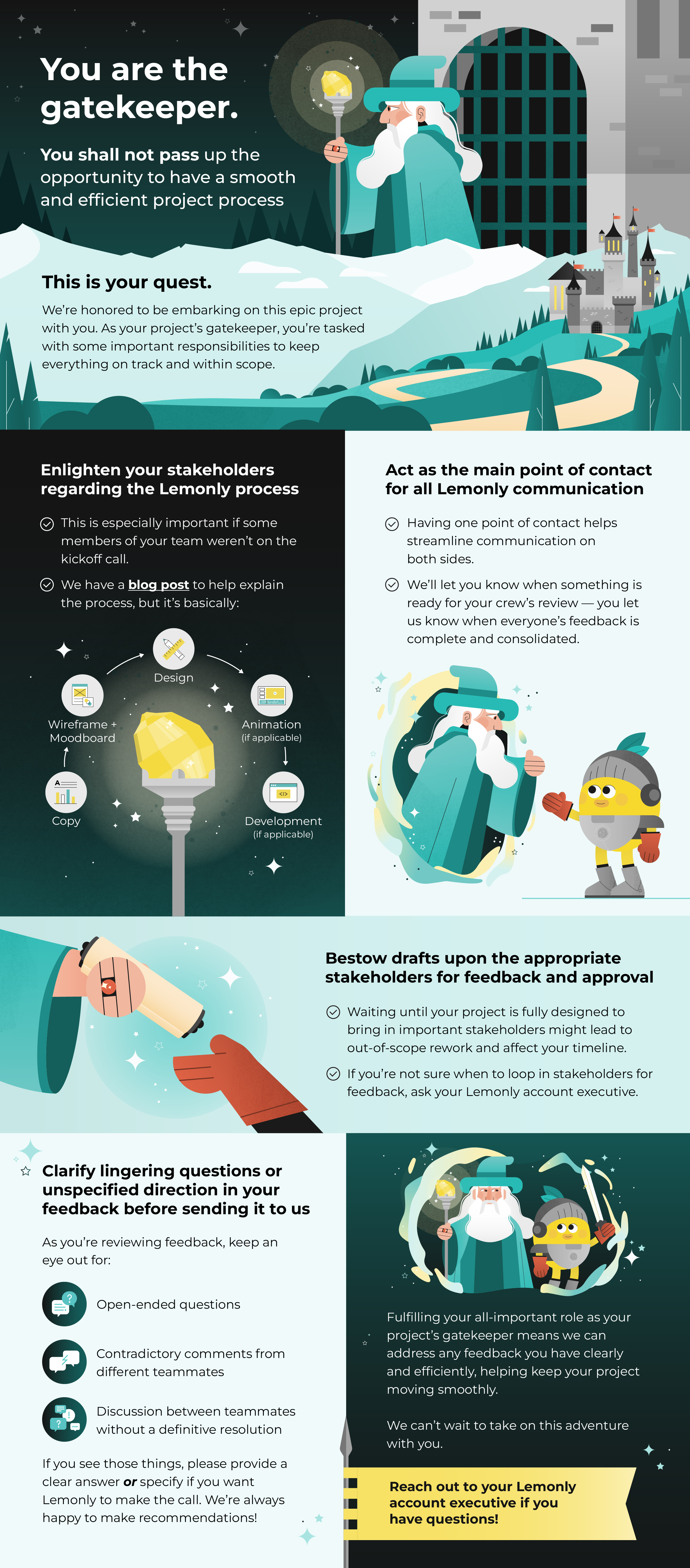 How to Be Your Project's Gatekeeper | Infographic by Lemonly