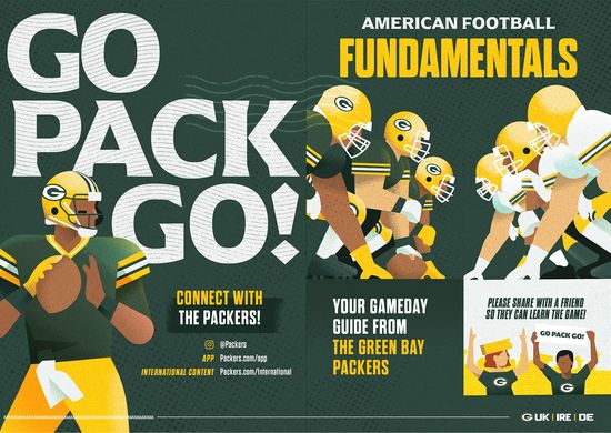 Packers Everywhere American Football Fundamentals Brochure - Page 1 (English)
