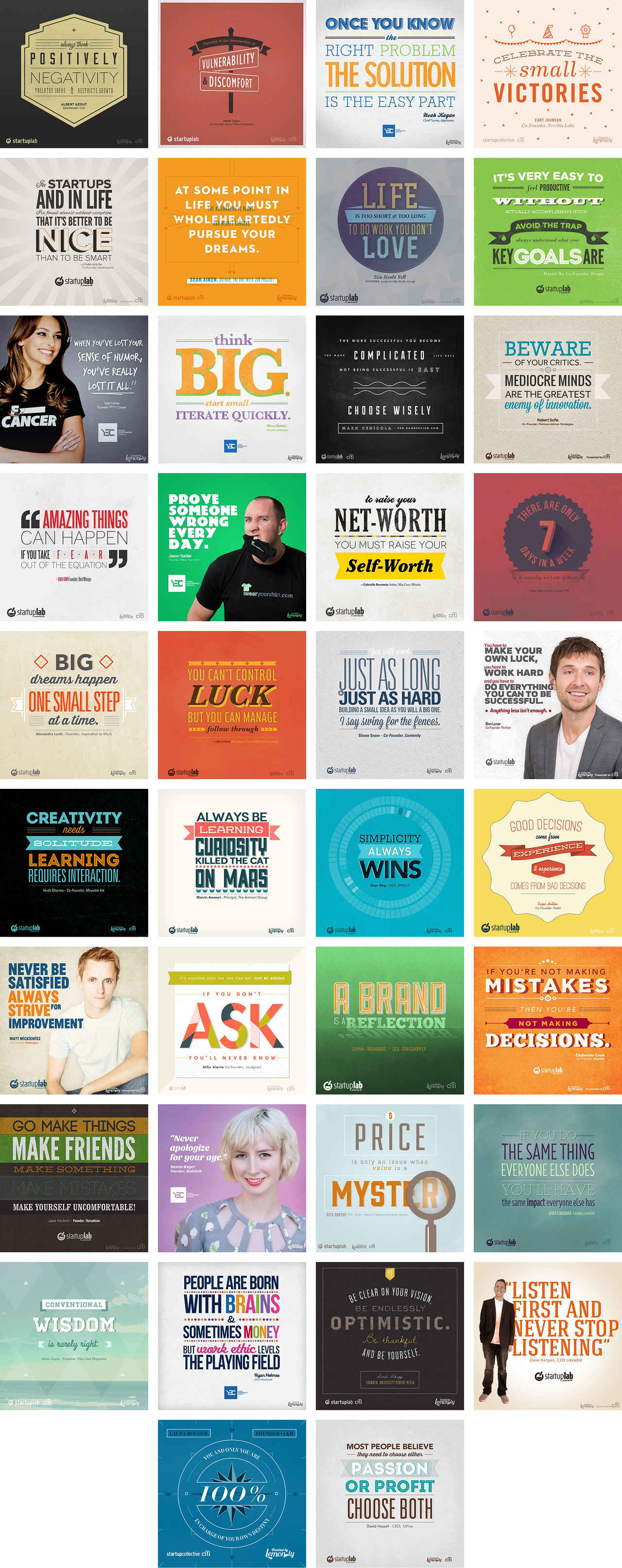 YEC Startup Lab Illustrated Quotes Gallery | Lemonly